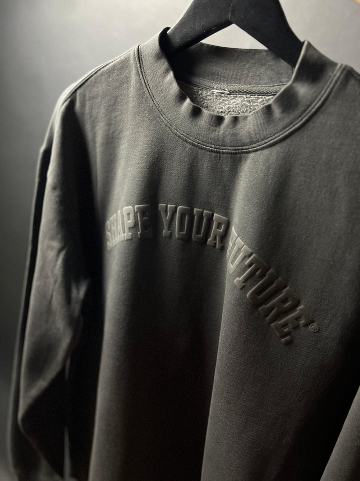 BLACKOUT "PREMIUM VINTAGE" CREWNECK IN BLACK - Shape Your Future. Apparel