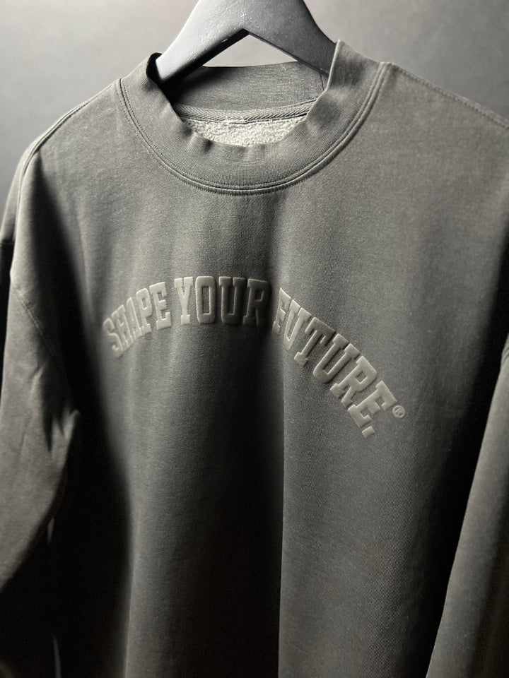 BLACKOUT "PREMIUM VINTAGE" CREWNECK IN BLACK - Shape Your Future. Apparel