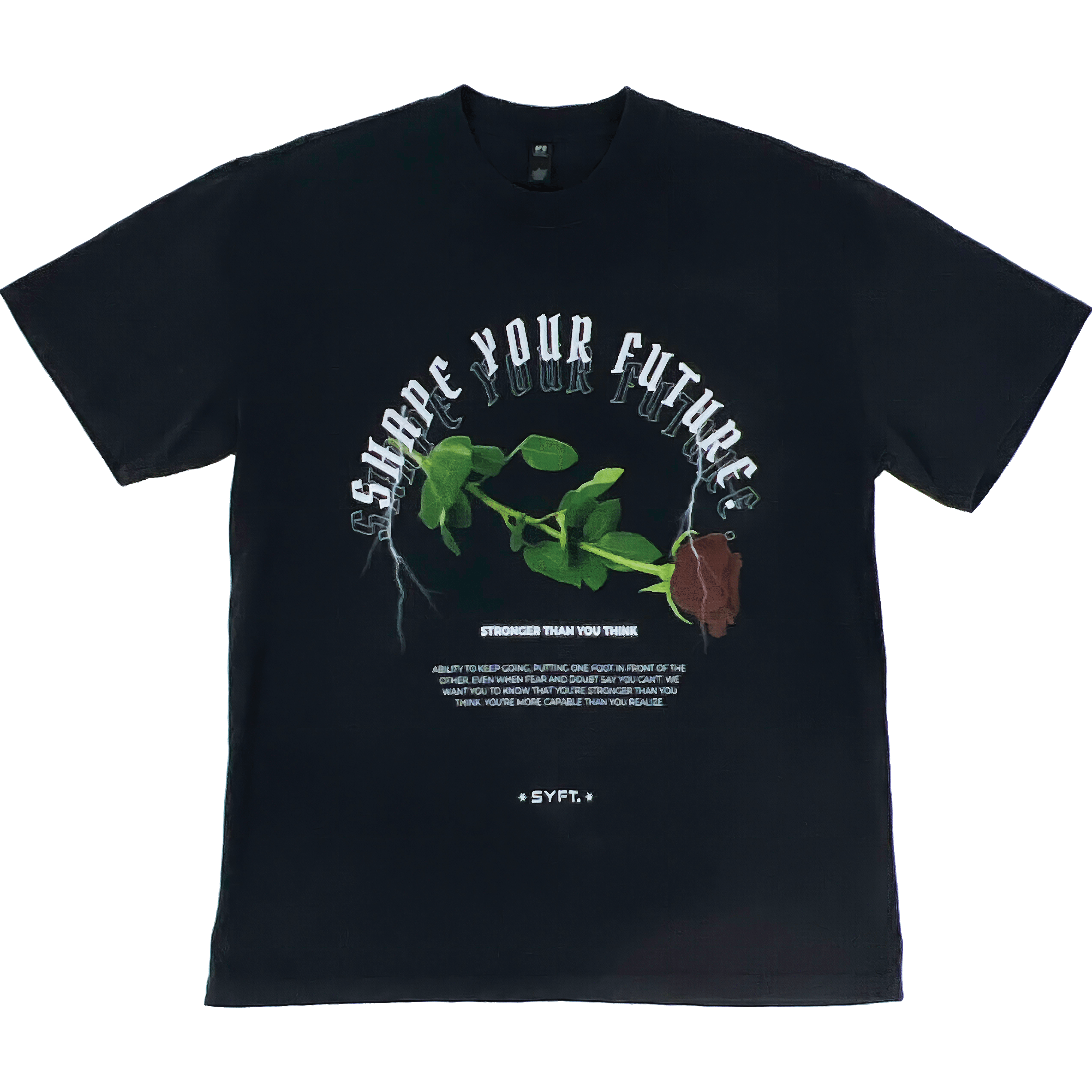 STRONGER THAN YOU THINK “PREMIUM VINTAGE” OVERSIZED TEE IN BLACK