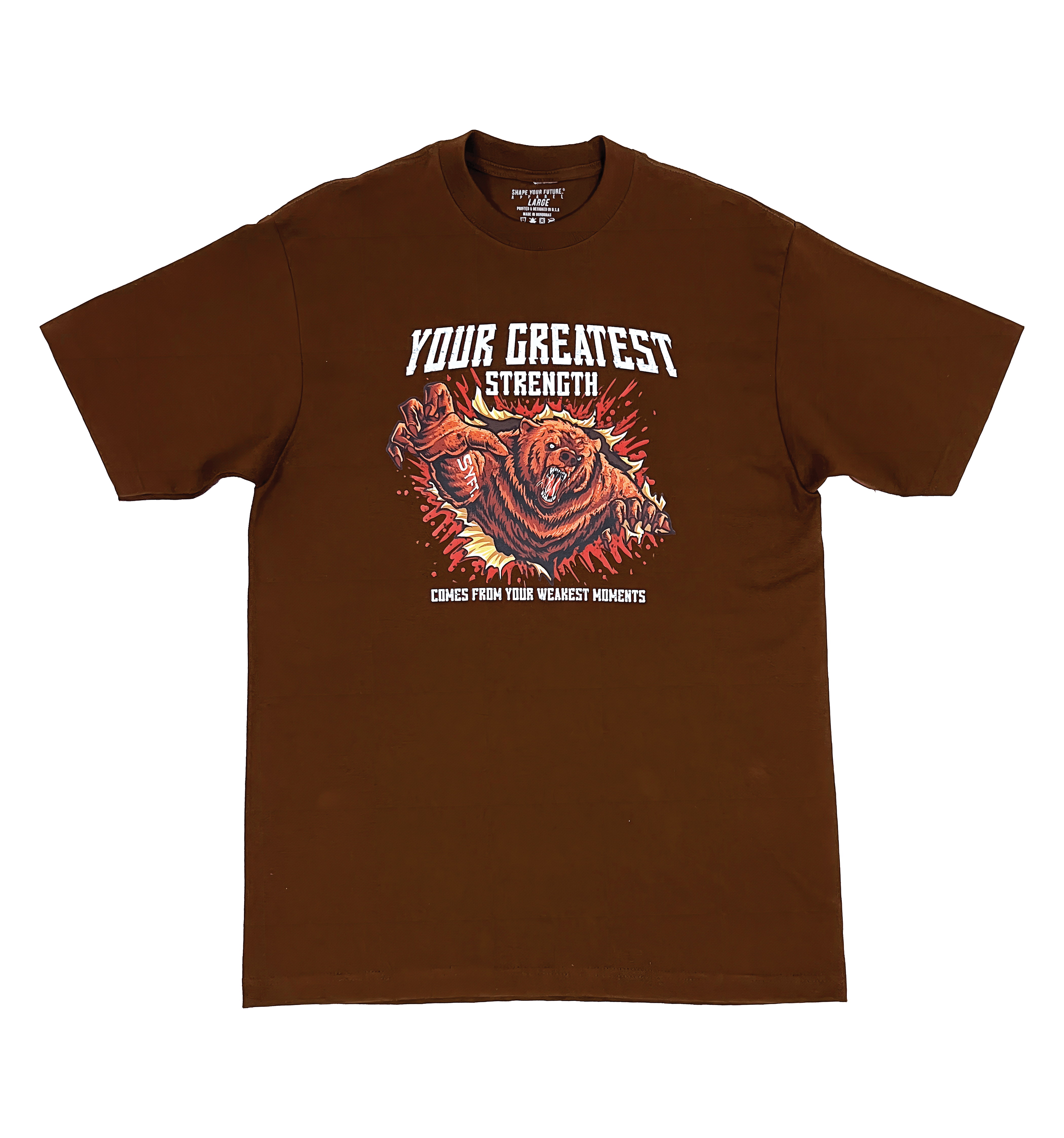 GREATEST STRENGTH TEE - BROWN