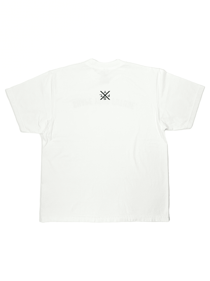 REVERSE LETTER TEE - WHITE - Shape Your Future. Apparel