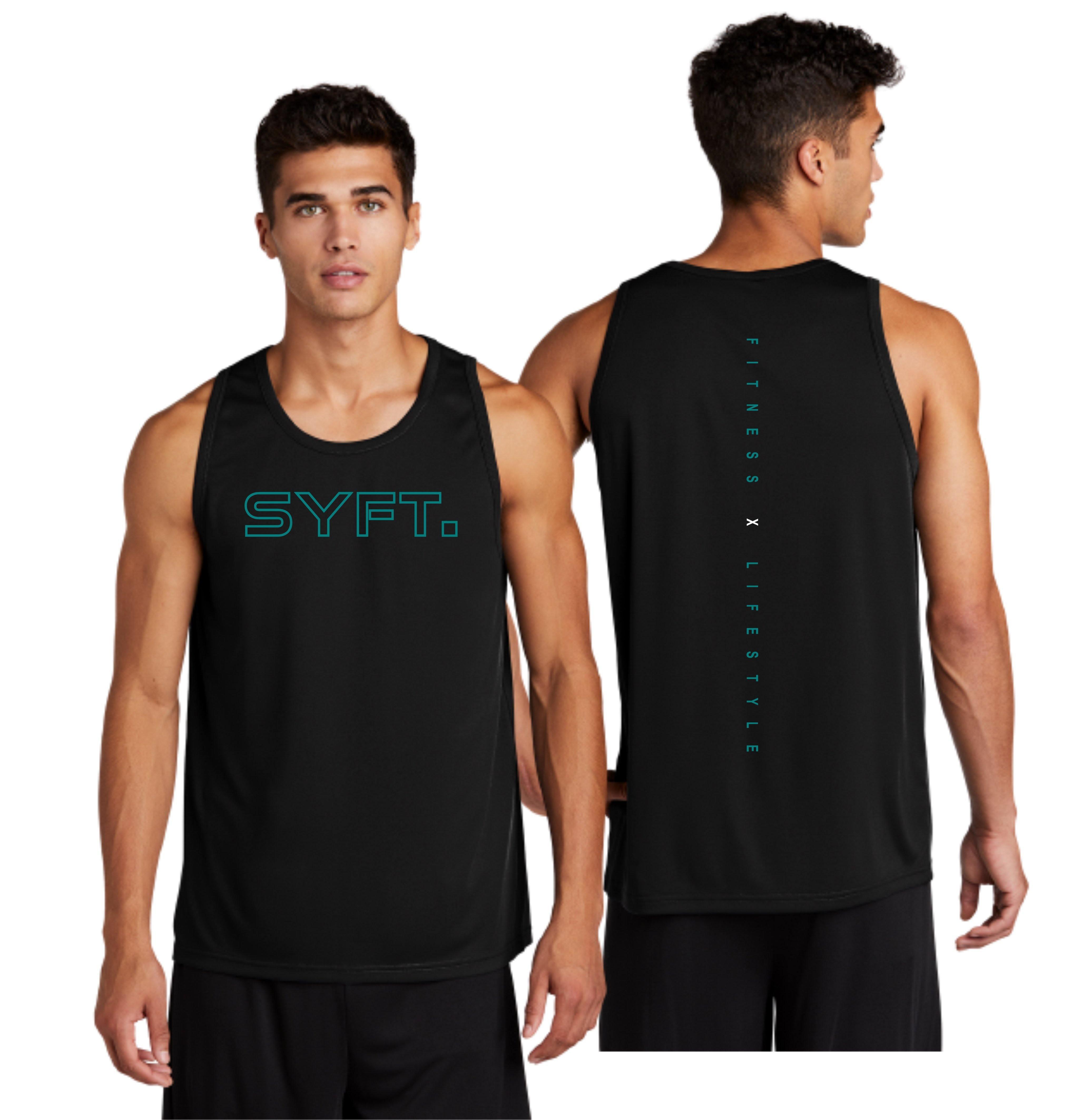 OUTLINE SYFT TANK TOP - BLACK - Shape Your Future. Apparel