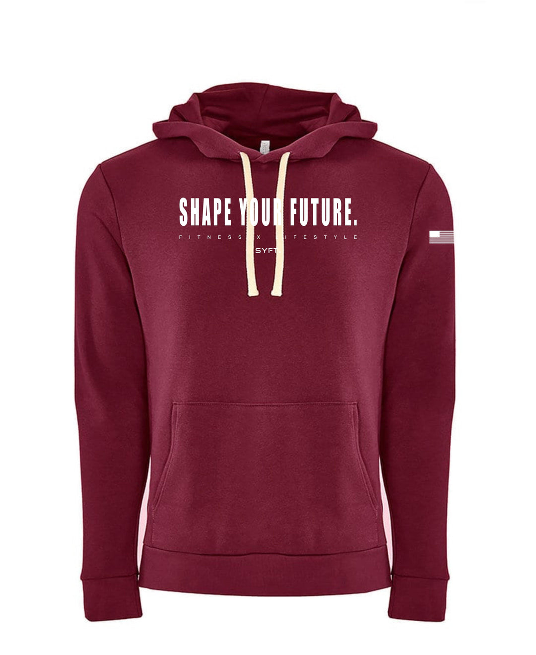 COMFORT FITNESS HOODIE - MAROON - Shape Your Future. Apparel