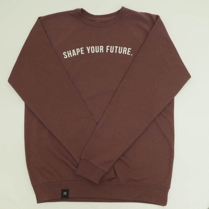 SUEDED CUT OUT CREWNECK - FADED MAROON - Shape Your Future. Apparel