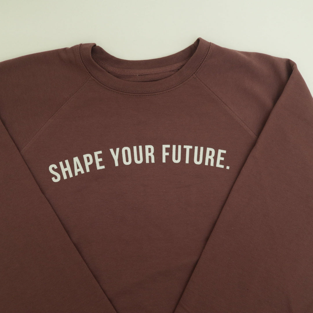 SUEDED CUT OUT CREWNECK - FADED MAROON - Shape Your Future. Apparel