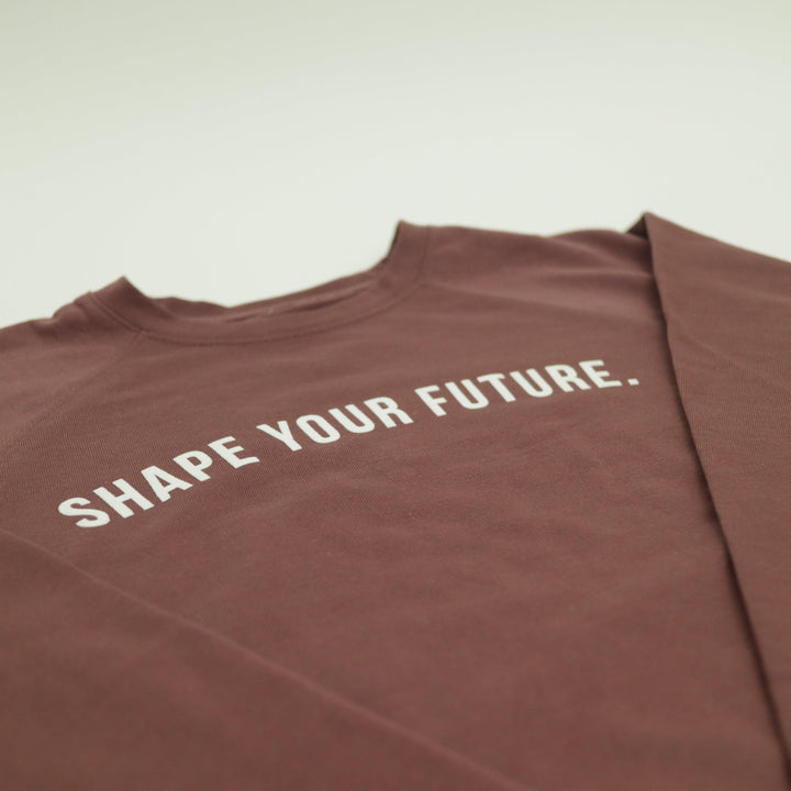 SUEDED CUT OUT CREWNECK - FADED MAROON - Shape Your Future. Apparel