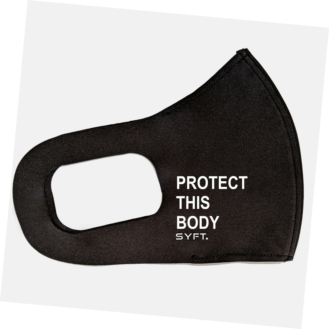 PROTECT THIS BODY FACE MASK - BLACK - Shape Your Future. Apparel